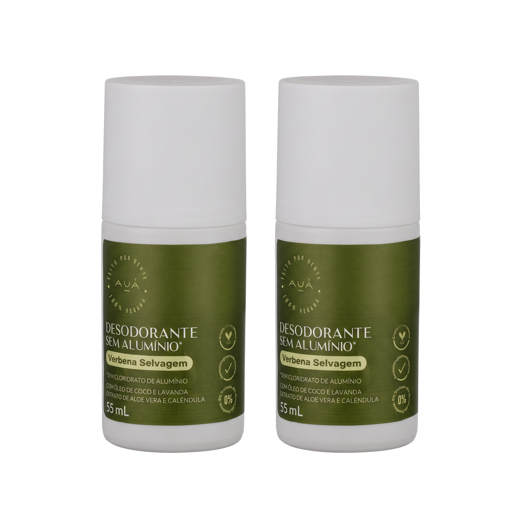 2x Desodorante Roll-On AUÁ Verbena Selvagem 55ml
