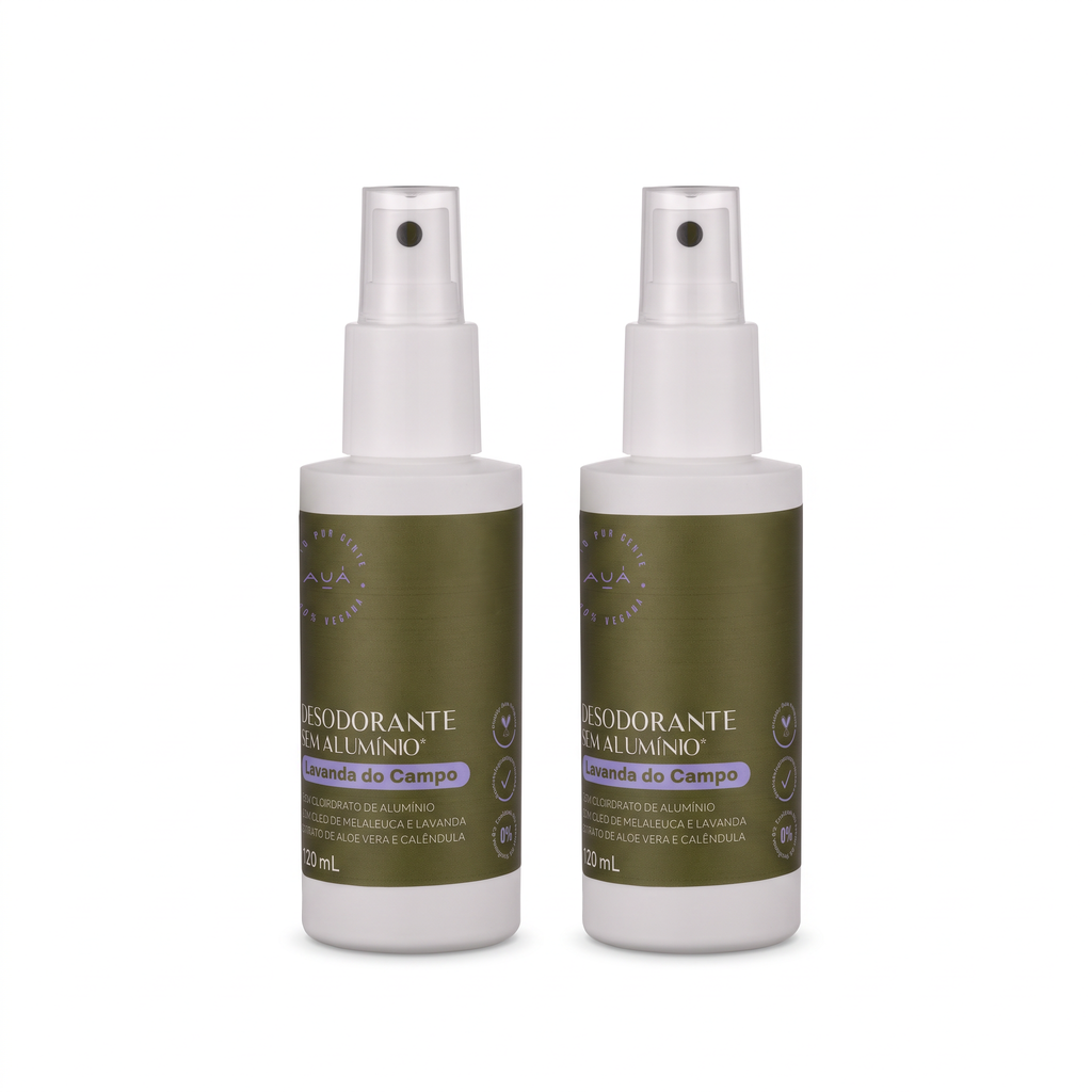 2x Desodorante Spray AUÁ Lavanda do Campo 120ml
