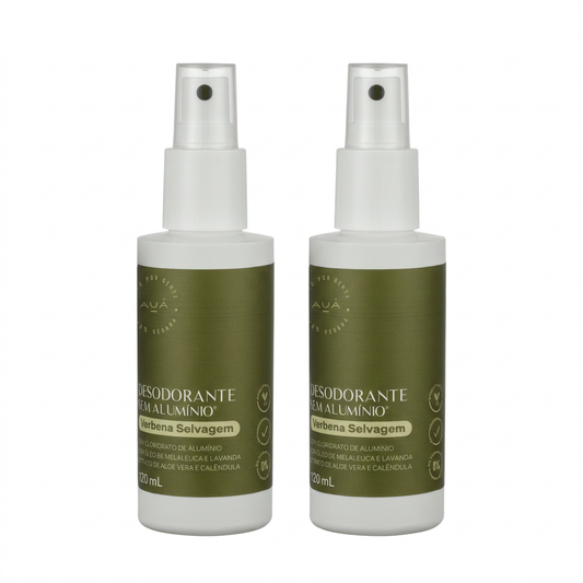 2x Desodorante Spray AUÁ Verbena Selvagem 120ml