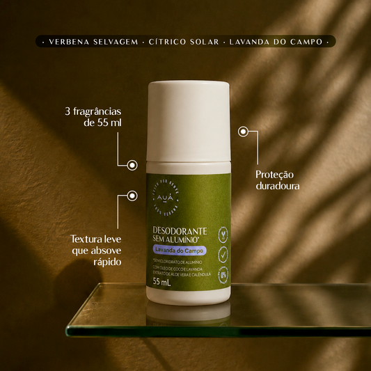 Desodorante Roll-On AUÁ Cítrico Solar 55ml