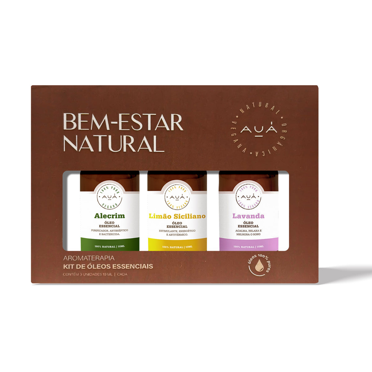 Kit Caixa Aromaterapia 30ml AUÁ