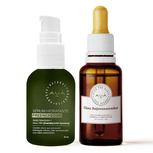 Kit Duo Sérum Hidratante Preenchedor + Óleo Rejuvenescedor AUÁ