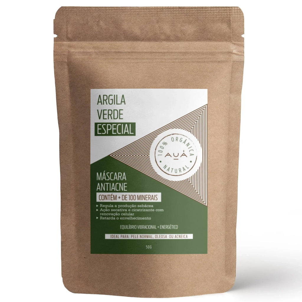Máscara de Argila Verde Especial Anti-acne 50g AUÁ