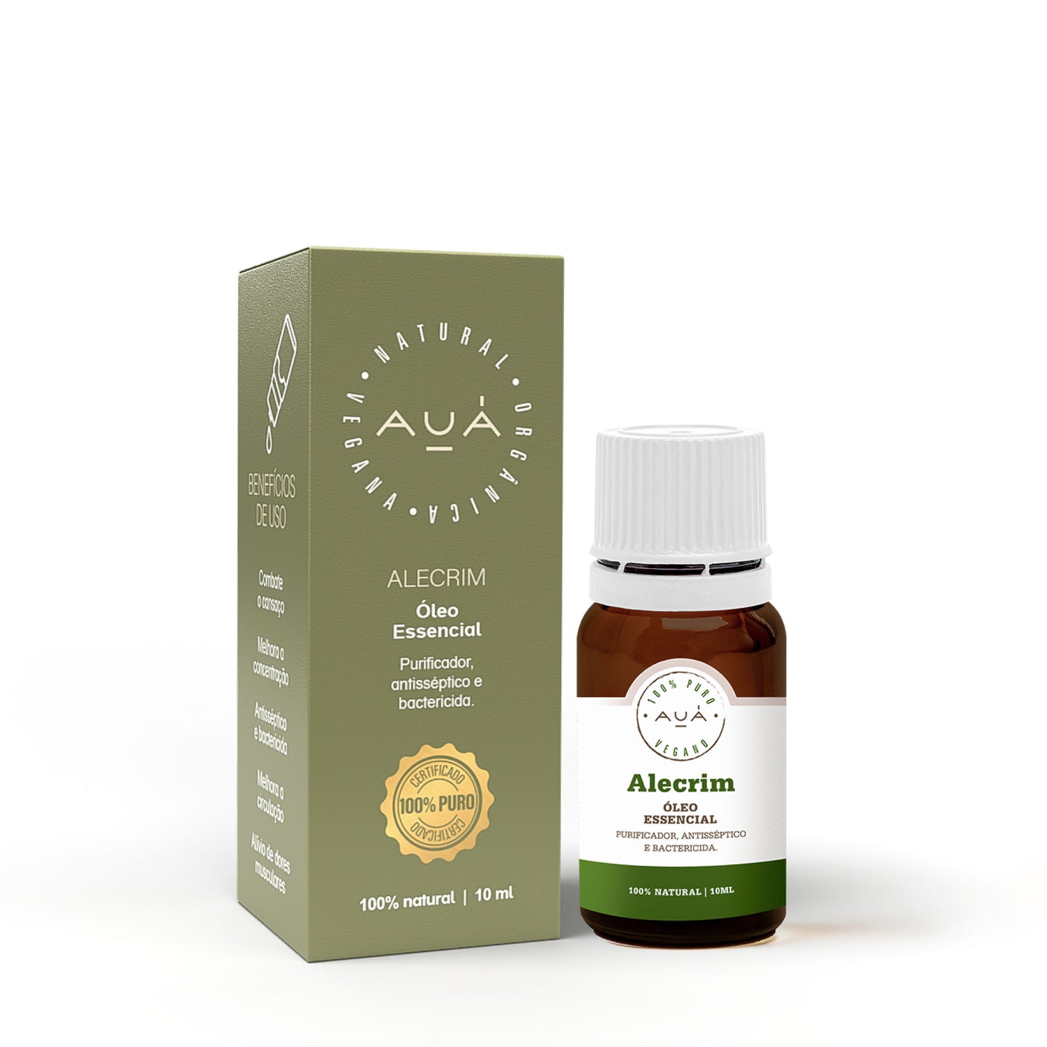 Óleo Essencial Alecrim Estimula e Revitaliza 10ml AUÁ