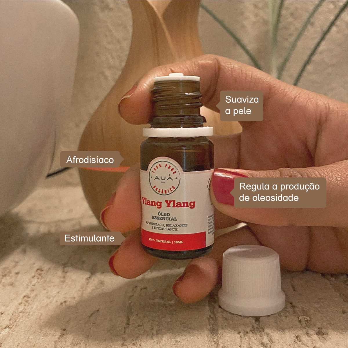 Óleo Essencial de Ylang Ylang Antioleosidade 10ml AUÁ