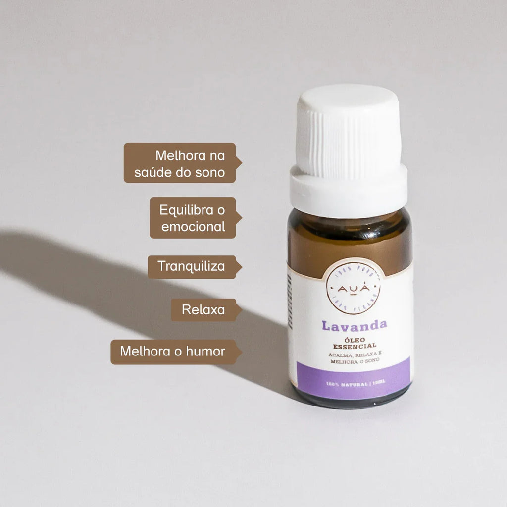 Óleo Essencial Lavanda Relaxamento e Bem-Estar 10ml AUÁ