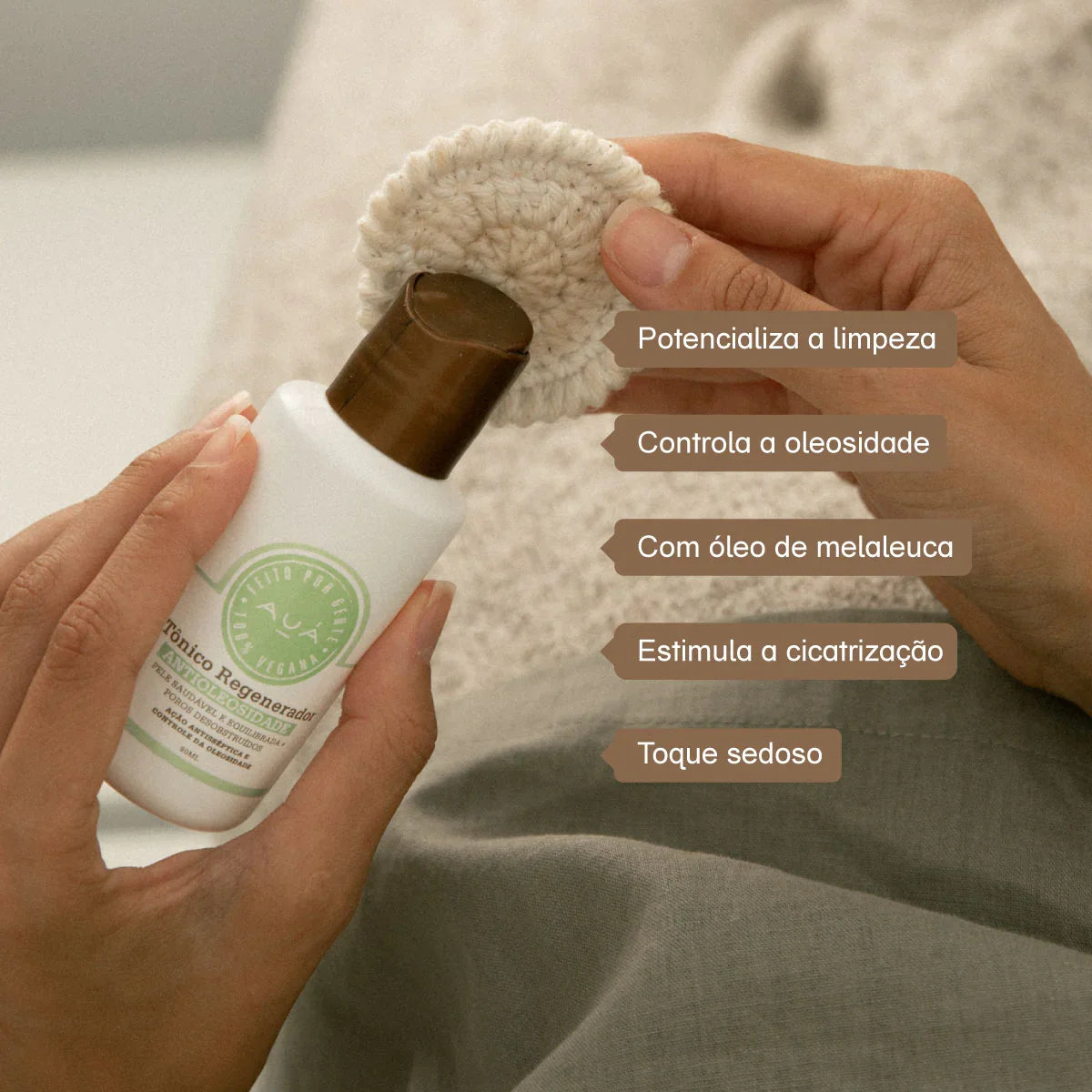 Tônico Regenerador Antioleosidade 90ml AUÁ